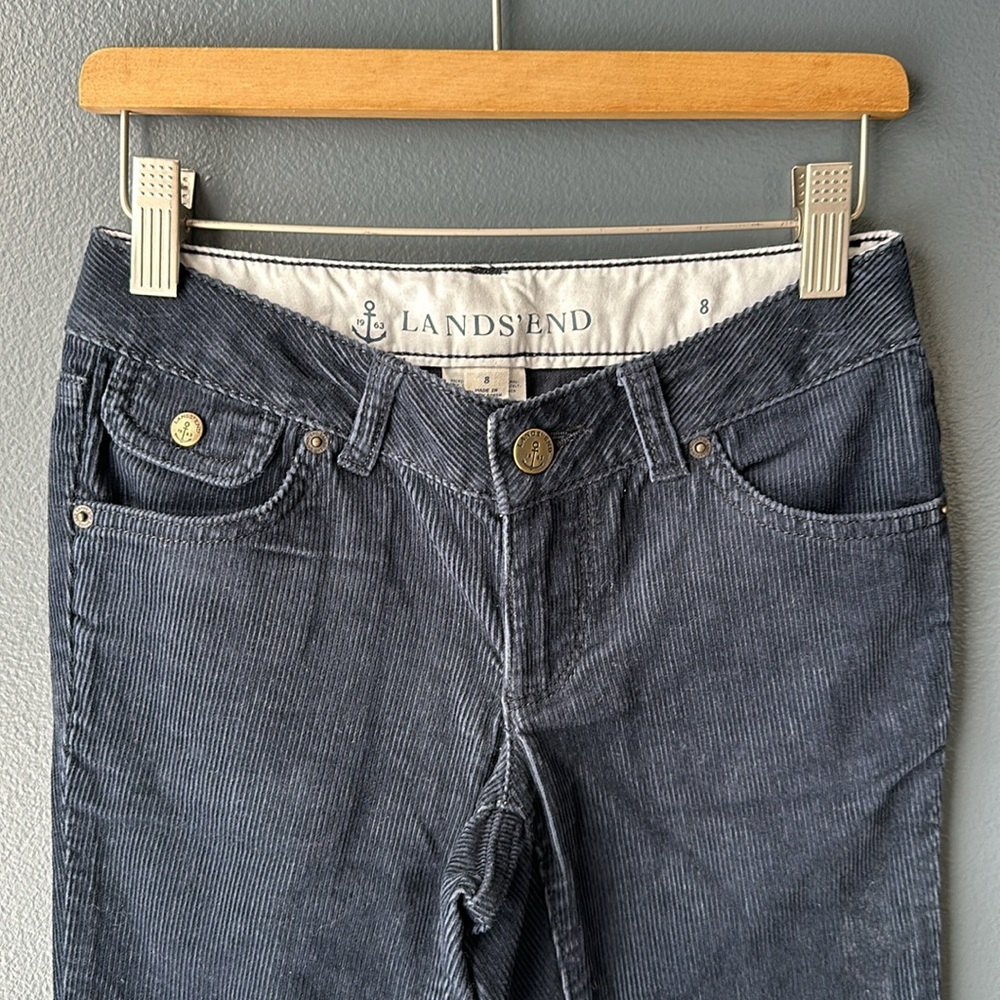 💙 LAND’S END kids Corduroys size 8 navy blue girls cords preppy